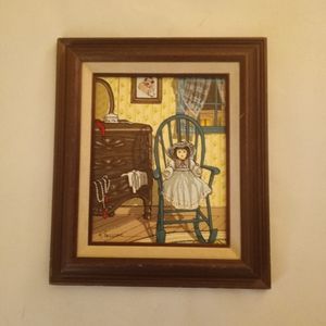 H. Hargrove Seriograph Doll in Rocking Chair